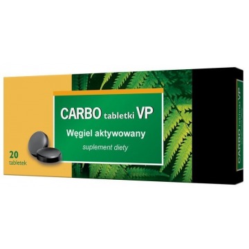 Carbo vp węgiel aktywowany 0,15 x 20 tabletek