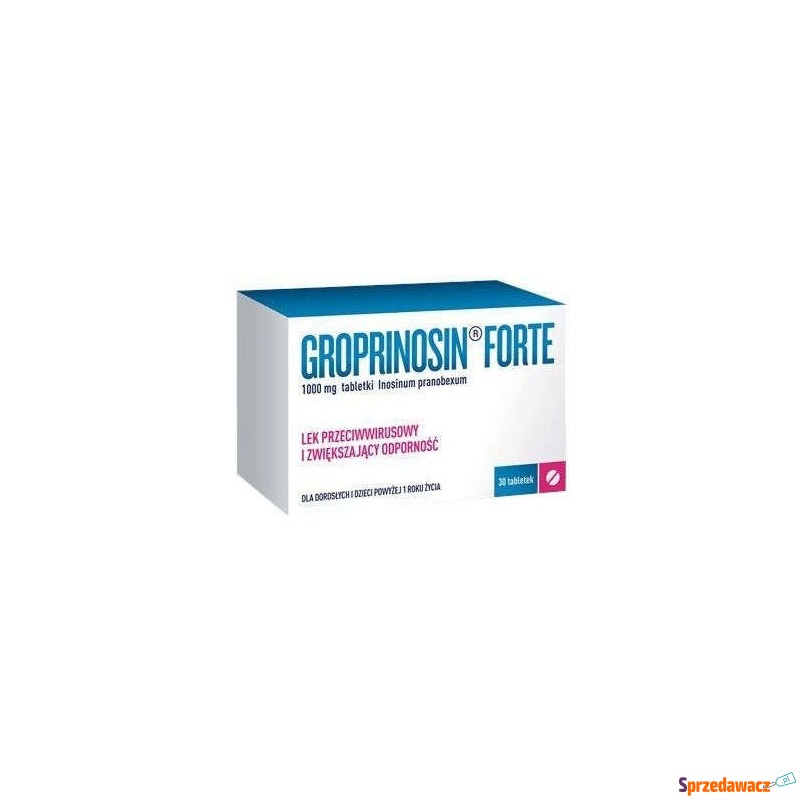 Groprinosin forte 1g x 30 tabletek - Witaminy i suplementy - Szczecinek