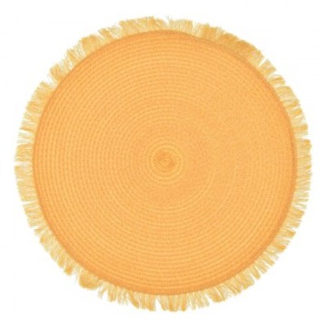 Podkładka okrągła z frędzlami DUKA KIMKA 35 cm żółta polipropylen