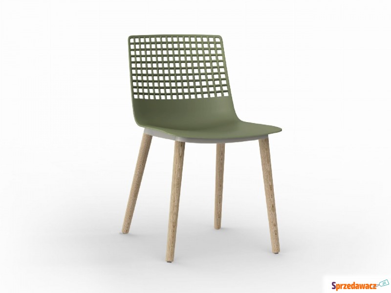 Krzesło Wire Wood Gris Verdoso - Krzesła kuchenne - Tychy