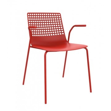 Krzesło Wire Slade Base Rojo