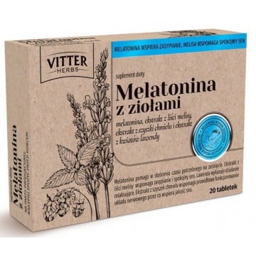 Melatonina z ziołami x 20 tabletek