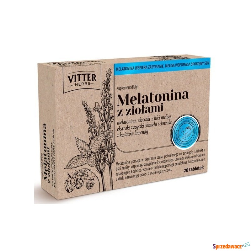 Melatonina z ziołami x 20 tabletek - Witaminy i suplementy - Zaścianki