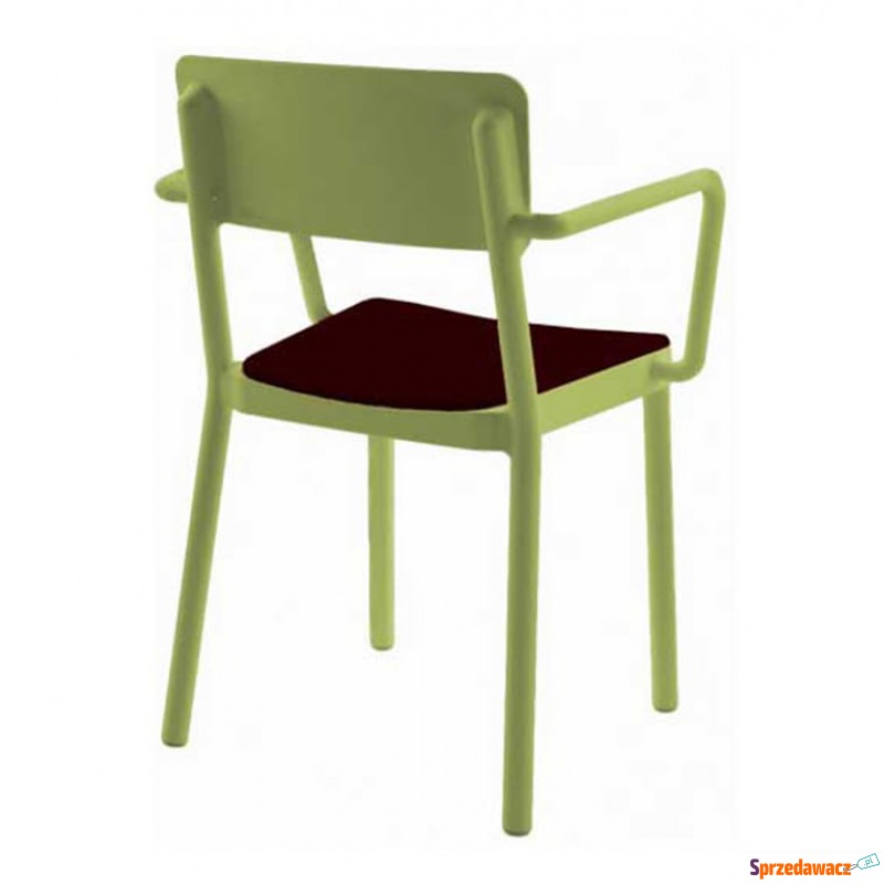 Krzesło Lisboa Upholstered Arm Verde Oliva Resol - Krzesła kuchenne - Jabłowo