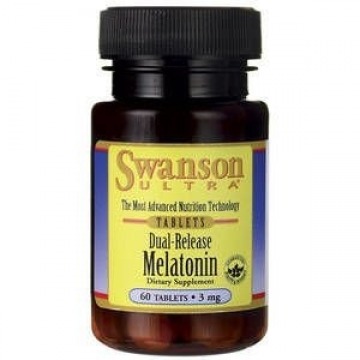 Swanson melatonina podwójne uwalnianie 3mg x 60 kapsułek