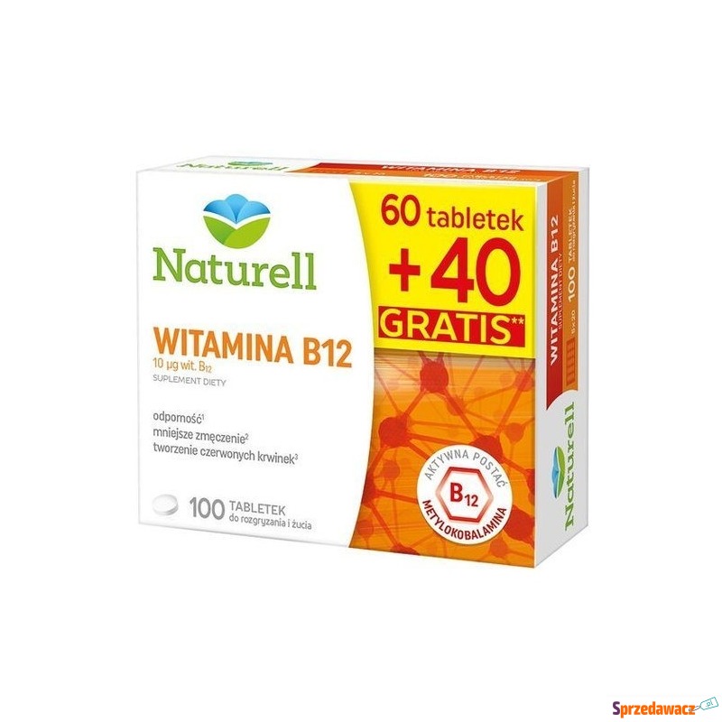 Witamina b12 x 100 tabletek do żucia - Witaminy i suplementy - Nowogard