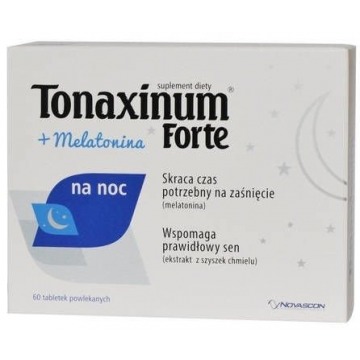 Tonaxinum forte + melatonina na noc x 60 tabletek
