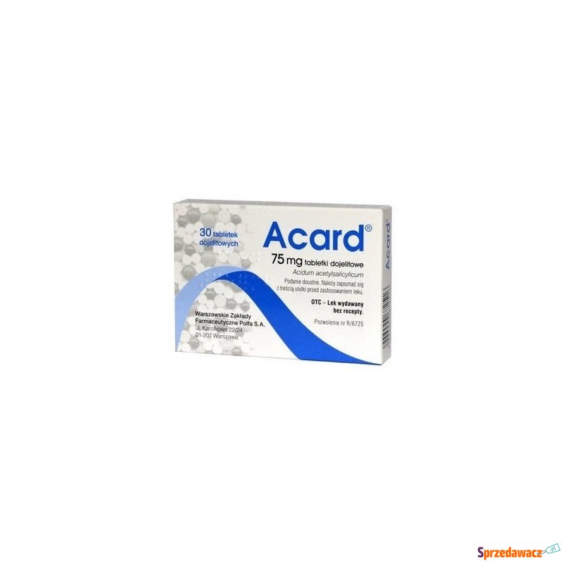 Acard 75mg x 30 tabletek - Witaminy i suplementy - Kraśnik