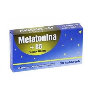 Melatonina+b6 3mg + 10mg x 30 tabletek
