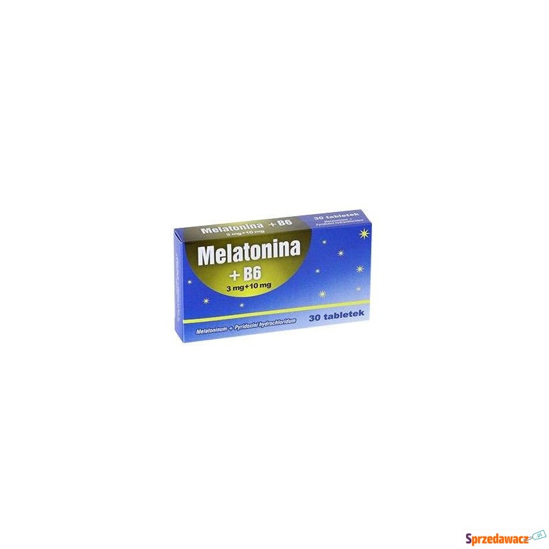 Melatonina+b6 3mg + 10mg x 30 tabletek - Witaminy i suplementy - Śrem