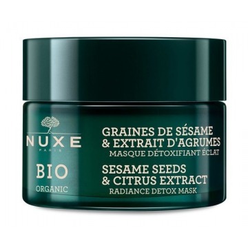 Nuxe bio rozświetlająca maska detoksykująca - ekstrakt z cytrusów i ziaren sezamu 50ml