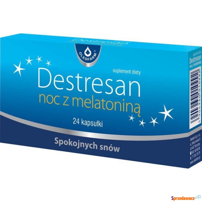 Destresan noc z melatoniną x 24 kapsułki - Witaminy i suplementy - Długołęka