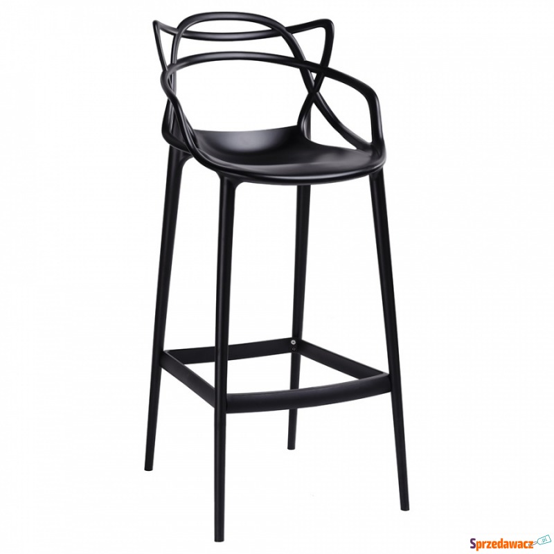 Krzesło barowe King Home Hilo Premium czarne - Taborety, stołki, hokery - Starachowice