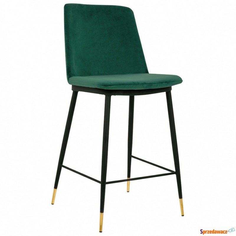 Krzesło barowe DIEGO 65 zielony - welur podstawa... - Taborety, stołki, hokery - Ostrołęka