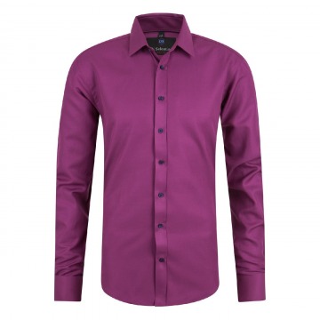 
koszula męska salzburg dark purple classic lux di selentino fioletowa na spinki
