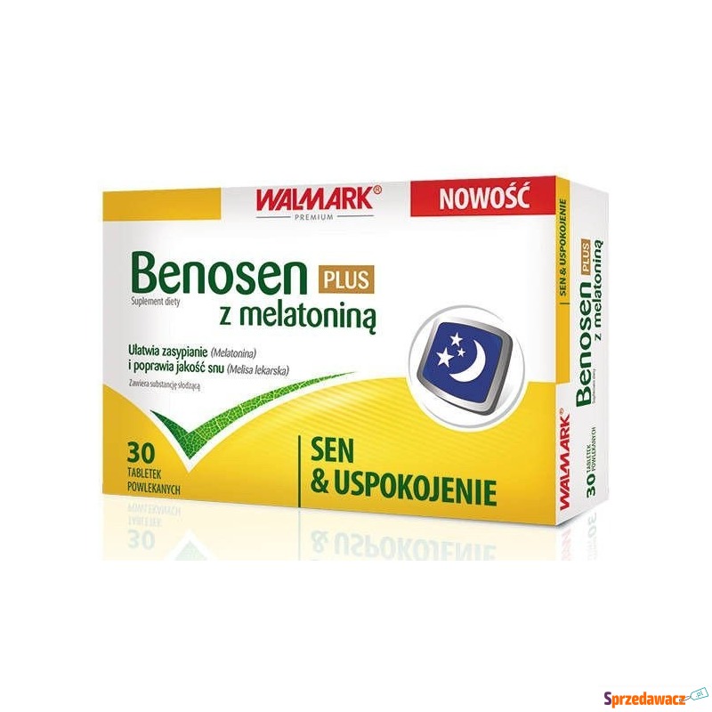 Benosen plus z melatoniną x 30 tabletek - Witaminy i suplementy - Nysa