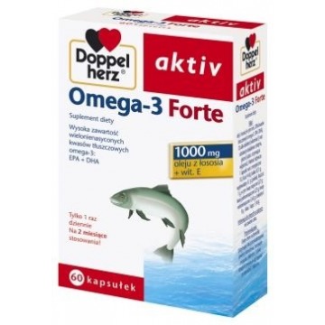 Doppelherz aktiv omega-3 forte x 60 kapsułek