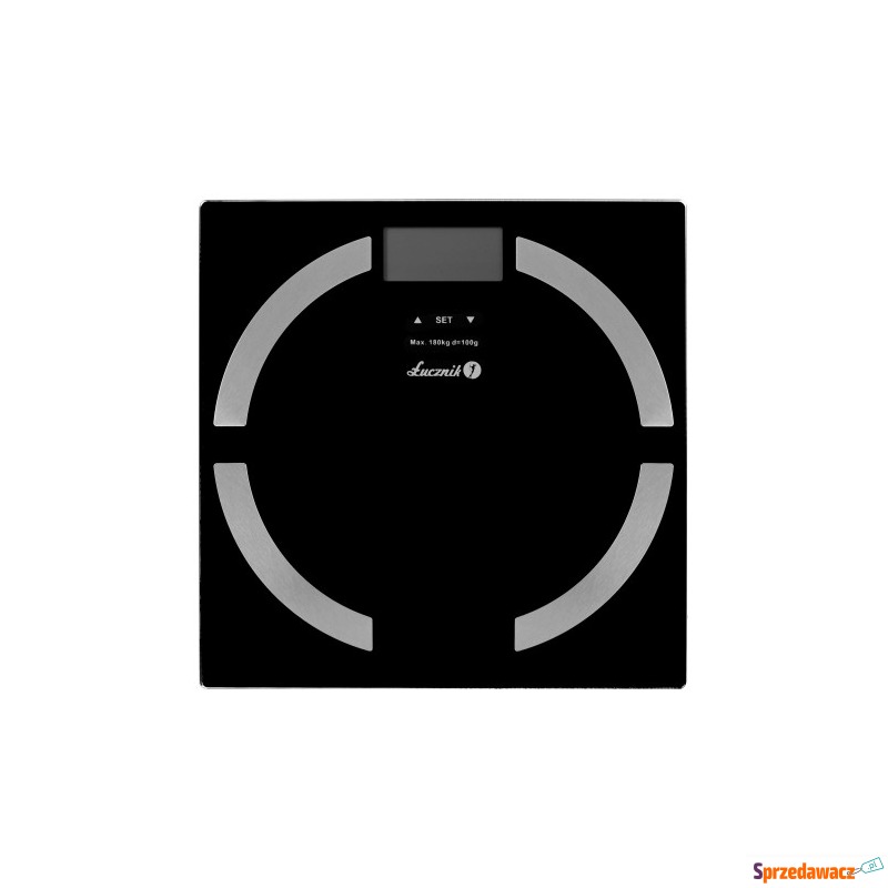 Waga szklana LCD Łucznik BS-11B (5 pomiarów) czarna - Wagi, odchudzanie - Sanok