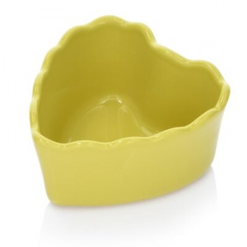 Forma do pieczenia serce DUKA GRESTEL 11 cm żółta ceramika