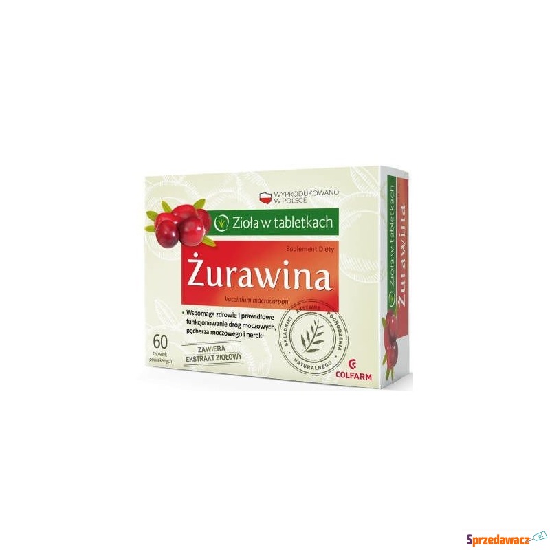żurawina x 60 tabletek - Witaminy i suplementy - Żory