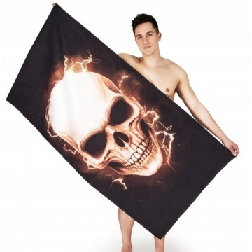Prezent gadżet ręcznik czacha czaszka 80x160cm