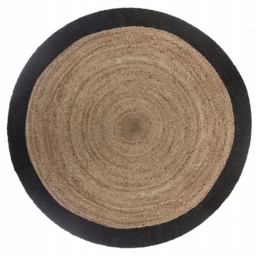 Okrągły dywan jutowy boho naturalny 120cm