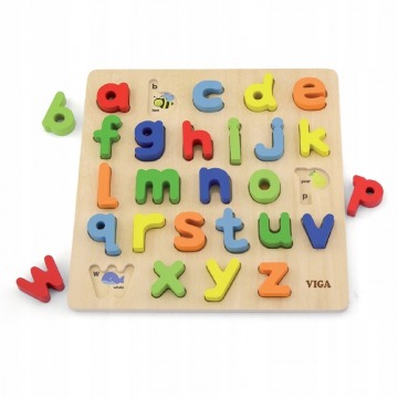 Puzzle dla dzieci drewniane alfabet układanka