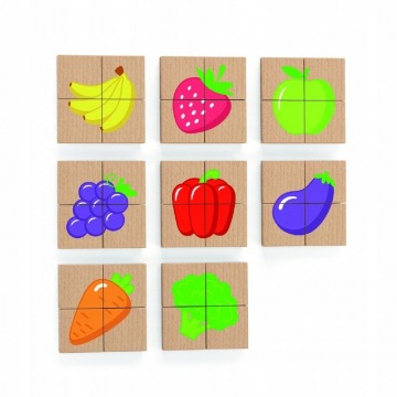 Puzzle magnetyczne owoce warzywa układanka