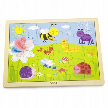 Puzzle dla dzieci drewniane park zwierzaki 24el.