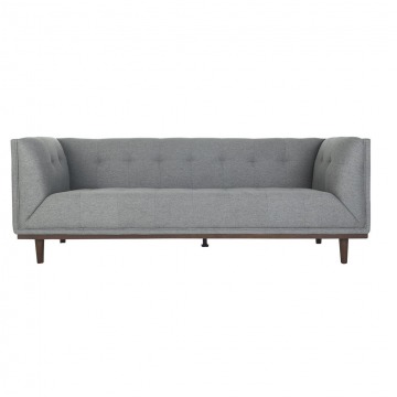 Sofa Pearla 3-osobowa ciemnoszara ciemny szary tkanina 200 x 81 x 72 cm