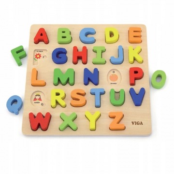 Puzzle edukacyjne drewniane dla dzieci układanka