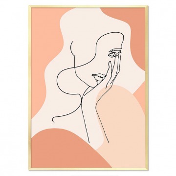 Plakat Pastel Woman No. 1 w złotej ramie