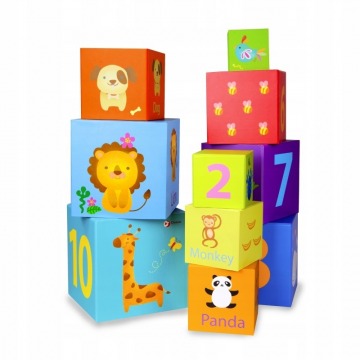 Klocki układanka dla dzieci wieża pudełko zabawka