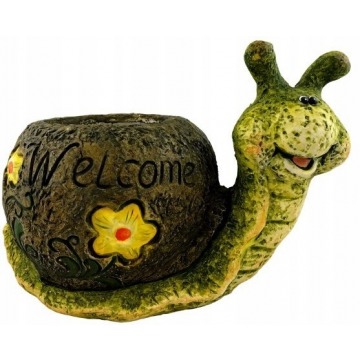 Figurka donica doniczka ceramika ogród ślimak