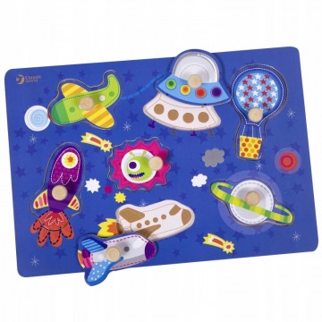 Układanka puzzle z pinezkami kosmos dla dzieci