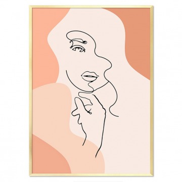 Plakat Pastel Woman No. 2 w złotej ramie