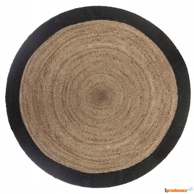 Okrągły dywan jutowy boho naturalny 120cm - Dywany, chodniki - Żory