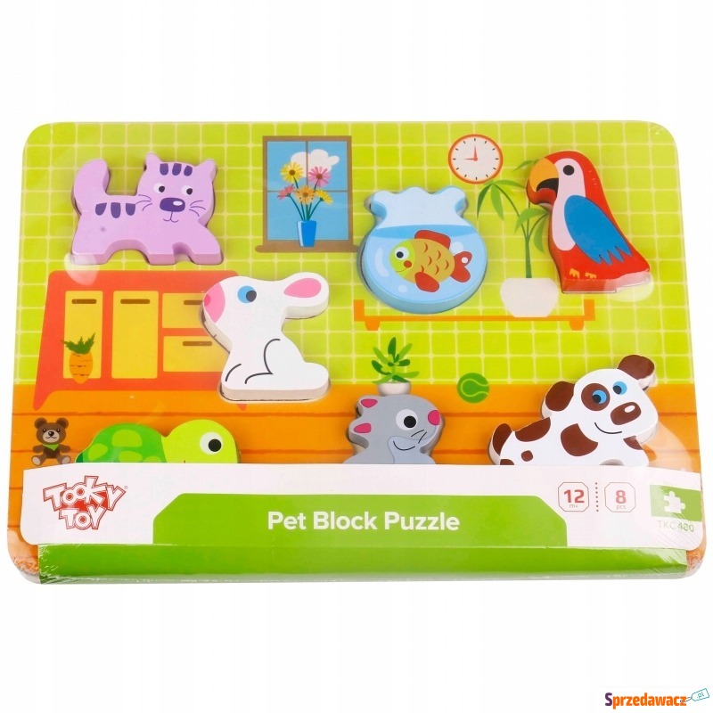 Puzzle dla dzieci grube zwierzęta domowe - Klocki - Brzeg