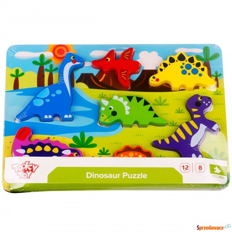 Puzzle dla dzieci grube dinozaury domowe - Klocki - Świecie