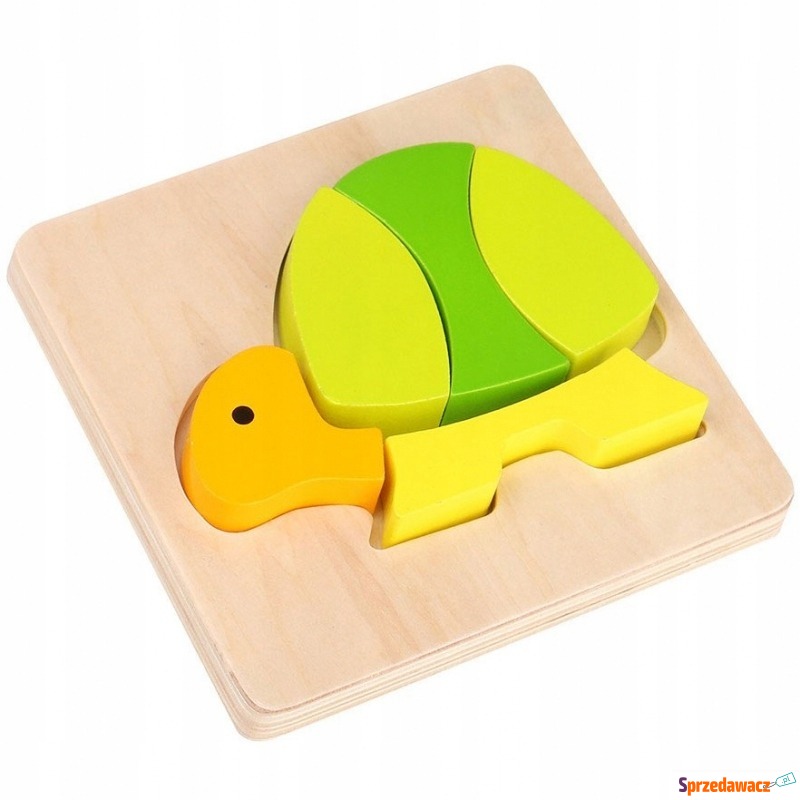 Puzzle układanka klocki dla dzieci żółw 5 ele - Klocki - Włocławek