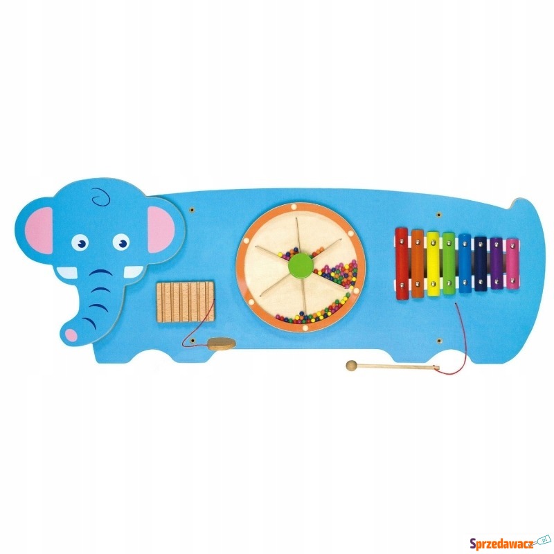 Tablica sensoryczna manipulacyjna słoń dla dzieci - Klocki - Żelice