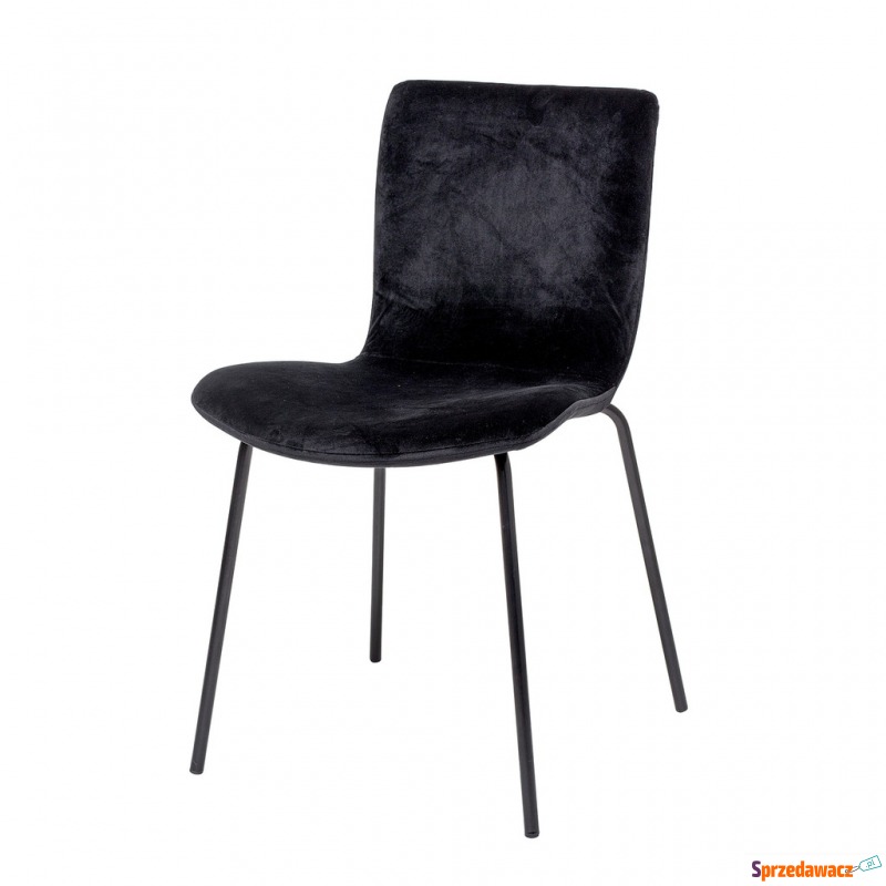Krzesło Bloom Black welur - Krzesła kuchenne - Rumia