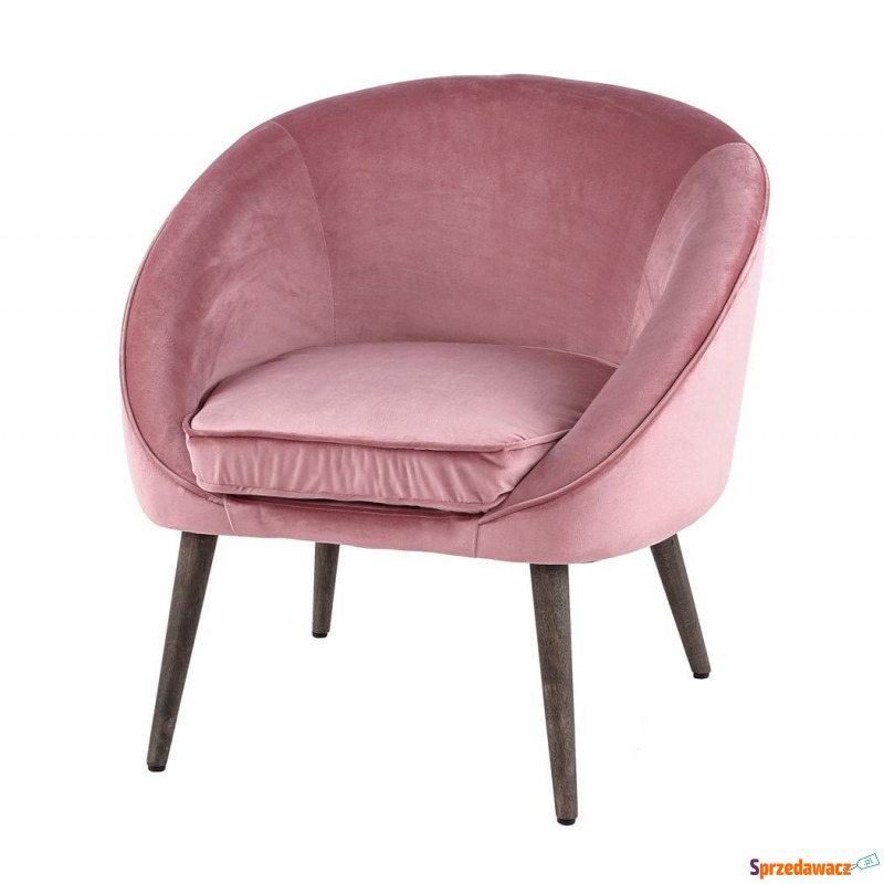 Fotel Safir różowy różowy welur 75 x 66 x 76 cm - Sofy, fotele, komplety... - Pruszków