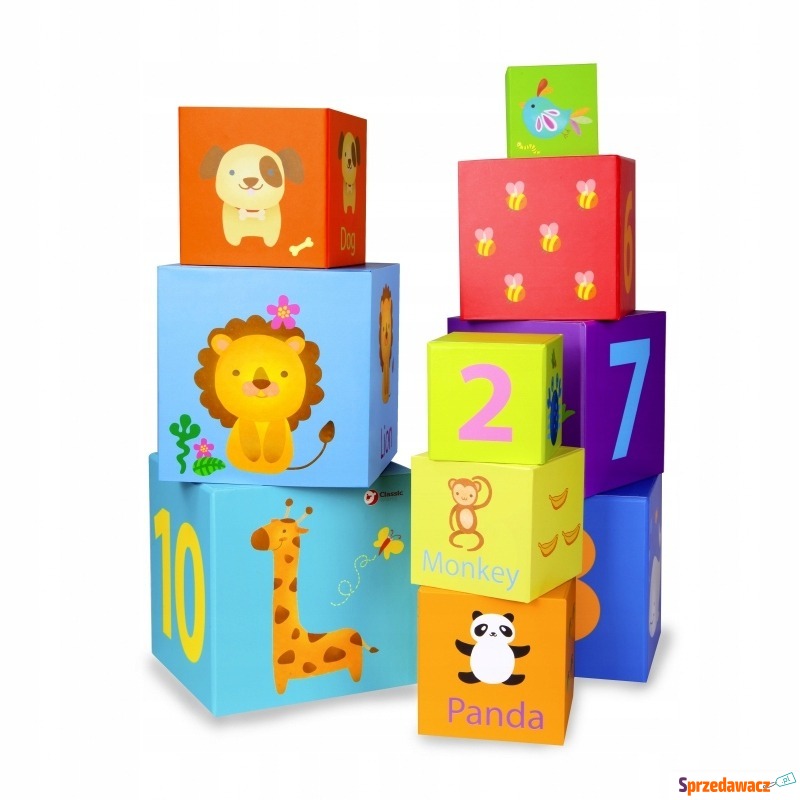 Klocki układanka dla dzieci wieża pudełko zabawka - Klocki - Sandomierz