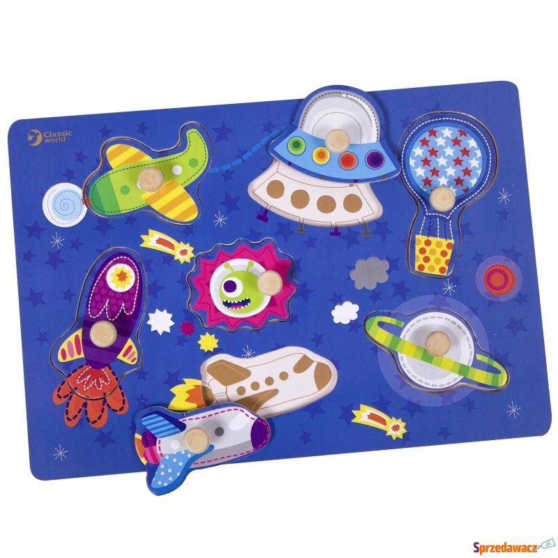 Układanka puzzle z pinezkami kosmos dla dzieci - Puzzle - Krapkowice