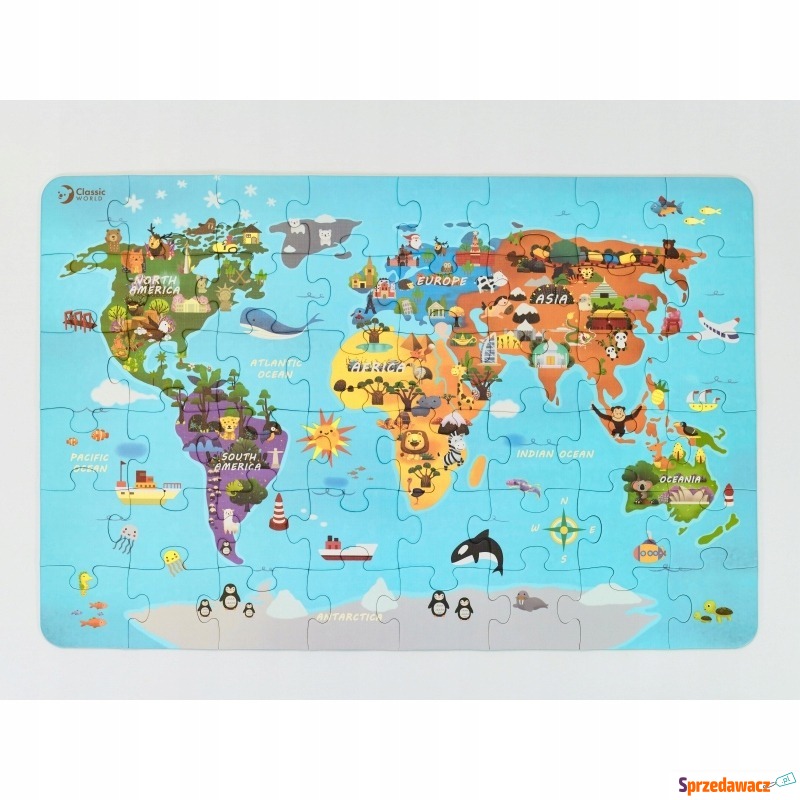 Classic world puzzle mapa świata - Puzzle - Ełk