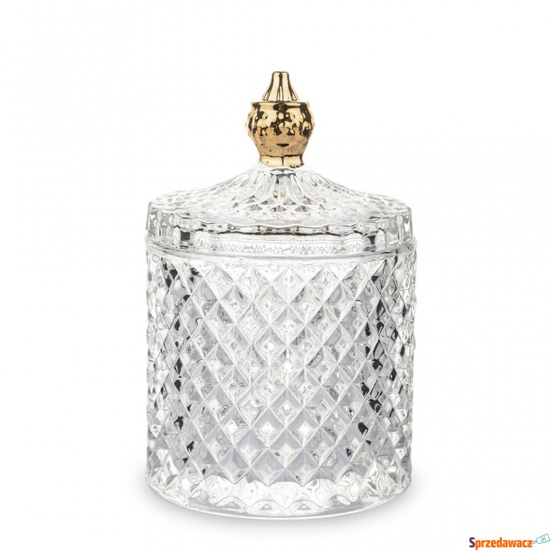 Pojemnik szklany Bonbon Gold mały - Poduszki dekoracyjne - Wieluń