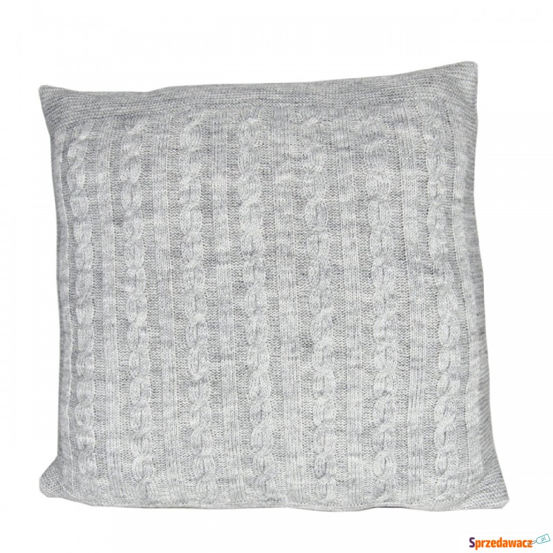 Poduszka dekoracyjna sweterek szara - Poduszki - Karbowo