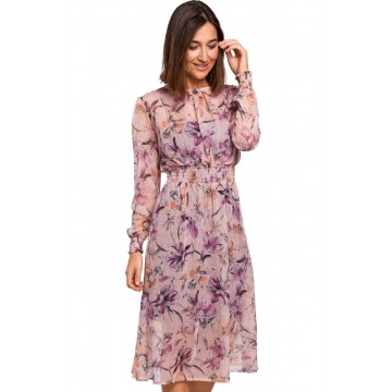 Style - Ekskluzywna szyfonowa sukienka w kwiaty