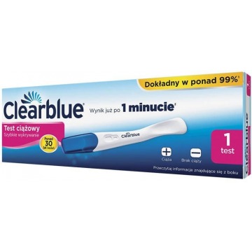Clearblue test ciążowy szybkie wykrywanie x 1 sztuka